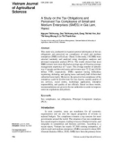 A study on the tax obligations and perceived tax compliance of small and medium enterprises (SMES) in Gia Lam, Hanoi