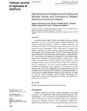 Optimal culture conditions for the enhanced mycelial growth and cultivation of Shiitake mushroom (Lentinula edodes)