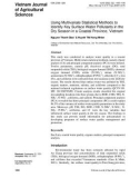 Using multivariate statistical methods to identify key surface water pollutants in the dry season in a Coastal province, Vietnam