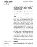 Evaluation of biological traits and bioactive compounds in several spinach varieties (Spinacia oleracea L.) grown in a vertical hydroponic system