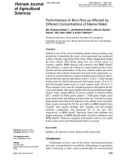 Performances of Boro rice as affected by different concentrations of marine water