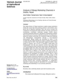 Analysis of mango marketing channels in Siraha, Nepal