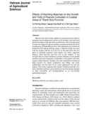 Effects of mulching materials on the growth and yield of peanuts cultivated in coastal areas of Thanh Hoa province