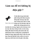 Làm sao để trẻ không bị điện giật ?