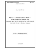 Luận án tiến sĩ Dinh dưỡng: Hiệu quả can thiệp truyền thông và bổ sung canxi, vitamin D, kẽm cho học sinh trung học cơ sở độ tuổi dậy thì tại thị trấn Củ Chi năm học 2012-2013