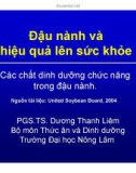 Đậu nành và hiệu quả lên sức khỏe - PGS.TS. Dương Thanh Liêm