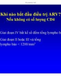 Bài giảng điều trị HIV : Dự phòng lây truyền HIV từ mẹ sang con part 6