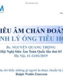 Bài giảng Siêu âm chẩn đoán bệnh lý ống tiêu hóa