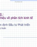 Bài giảng Bài 10: Giới thiệu về phân tích kinh tế - TS. Cao Hào Thi