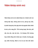 Nguyên nhân Viêm khớp sinh mủ