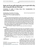 Đánh giá kết quả phẫu thuật ghép gan từ người hiến sống điều trị ung thư biểu mô tế bào gan