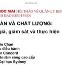 Bài giảng An toàn và chất lượng: Đánh giá, giám sát và thực hiện