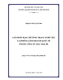 Luận văn Thạc sĩ Kinh tế: Giải pháp hạn chế tình trạng nghỉ việc tại phòng kinh doanh quốc tế thuộc Công ty may Nhà Bè