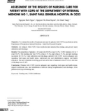 Đánh giá kết quả chăm sóc điều dưỡng cho người bệnh COPD đợt cấp tại khoa Nội tổng hợp 1, Bệnh viện Đa khoa Xanh Pôn năm 2022