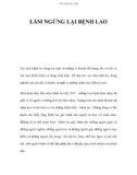 LÀM NGỪNG LẠI BỆNH LAO