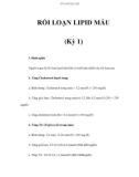 RỐI LOẠN LIPID MÁU (Kỳ 1)