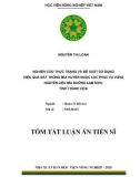 Tóm tắt Luận án Tiến sĩ: Nghiên cứu thực trạng và đề xuất sử dụng hiệu quả đất trồng mía huyện Ngọc Lặc phục vụ vùng nguyên liệu mía đường Lam Sơn, tỉnh Thanh Hoá