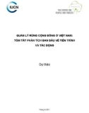 Quản lý rừng cộng đồng ở Việt Nam: Tóm tắt phân tích ban đầu về tiến trình và tác động