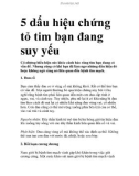 5 dấu hiệu chứng tỏ tim bạn đang suy yếu