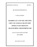 Luận văn Thạc sĩ Quản lý công: Tạo động lực làm việc cho công chức các cơ quan chuyên môn thuộc Ủy ban nhân dân quận Hà Đông, thành phố Hà Nội