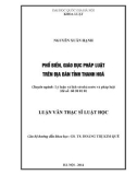 Luận văn Thạc sĩ Luật học: Phổ biến, giáo dục pháp luật trên địa bàn tỉnh Thanh Hoá