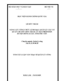 Tóm tắt Luận văn Thạc sĩ Quản lý công: Năng lực công chức lãnh đạo, quản lý các cơ quan chuyên môn thuộc Ủy ban nhân dân huyện Đồng Xuân, tỉnh Phú Yên