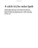 4 cách trị ho mùa lạnh