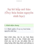 Sự hô hấp mô bào (Ôxy hóa hoàn nguyên sinh học)