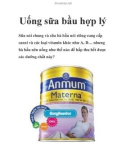 Uống sữa bầu hợp lý