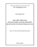 Luận văn Thạc sĩ Chính sách công: Thực hiện chính sách giải quyết khiếu nại hành chính trên địa bàn huyện Núi Thành, tỉnh Quảng Nam