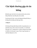 Các bệnh thường gặp do ăn kiêng