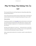 Phụ Nữ Mang Thai Không Nên Ăn Gì?