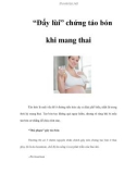 “Đẩy lùi” chứng táo bón khi mang thai