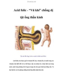 Acid folic - “Vũ khí” chống dị tật ống thần kinh