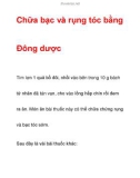 Chữa bạc và rụng tóc bằng