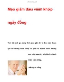 Mẹo giảm đau viêm khớp ngày đông