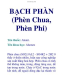 BẠCH PHÀN (Phèn Chua, Phèn Phi)