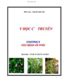 Y học cổ truyền: Chương 5 - Các bệnh về phổi - Nguyễn Khắc Bảo