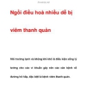 Ngồi điều hoà nhiều dễ bị viêm thanh quản