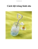 Cách tiệt trùng bình sữa