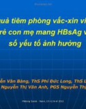 Hiệu quả tiêm phòng vắc-xin viêm gan B ở trẻ con mẹ mang HBsAg và một số yếu tố ảnh hưởng