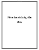 Phèn đen chữa lỵ, tiêu chảy