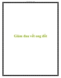 Giảm đau vết ong đốt