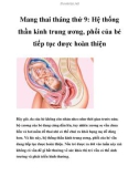 Mang thai tháng thứ 9: Hệ thống thần kinh trung ương, phổi của bé tiếp tục được hoàn thiện