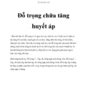 Đỗ trọng chữa tăng huyết áp