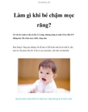 Làm gì khi bé chậm mọc răng