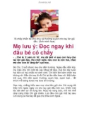 Mẹ lưu ý: Đọc ngay khi đầu bé có chấy