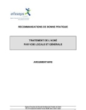 TRAITEMENT DE L’ACNÉ PAR VOIE LOCALE ET GÉNÉRALE - part 1