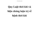 Quy Luật thời khí và biện chứng luận trị về bệnh thời khí - Bài 11: Biện chứng luận trị về bệnh sốt thời khí