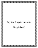 Suy tim ở người cao tuổi: Do già hóa?